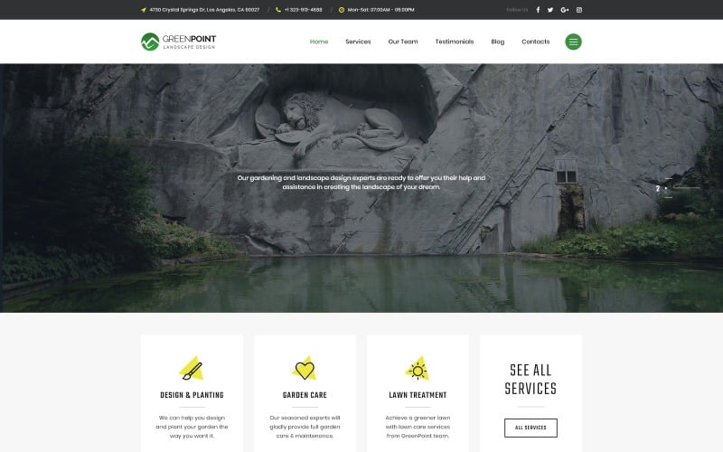 greenpoint landscape design creative html bootstrap landing page template original