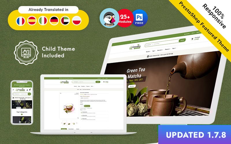 greentea prestashop responsive theme original