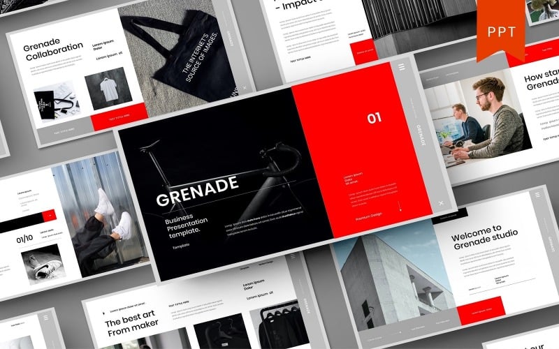 grenade business powerpoint template original