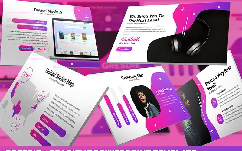 gresdie gradient abstract powerpoint template original