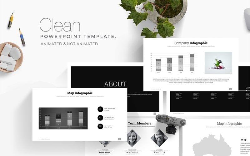 grey minimal presentation powerpoint template original