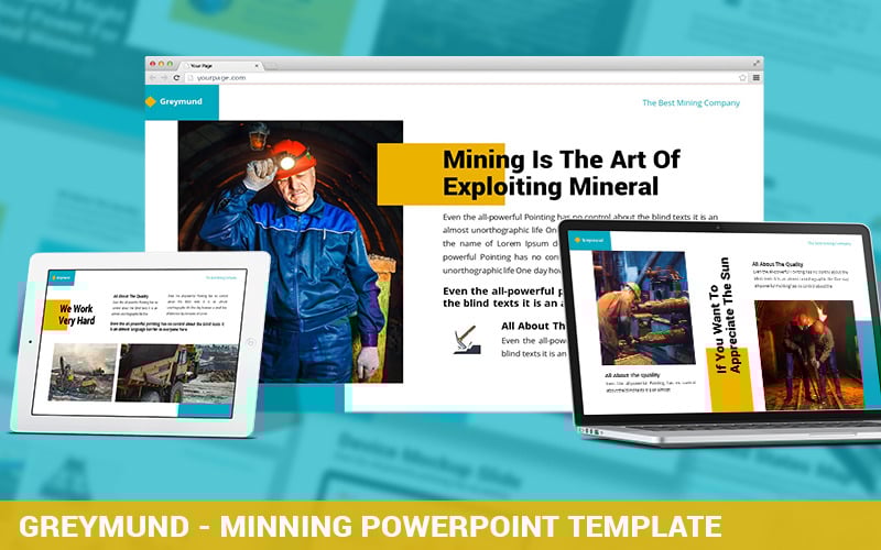 greymund mining powerpoint template original