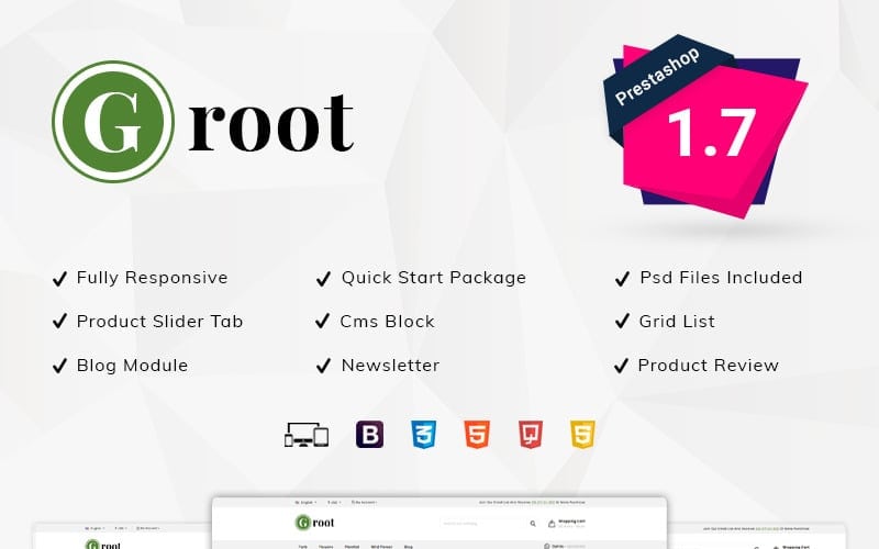 groot nursery store prestashop theme original