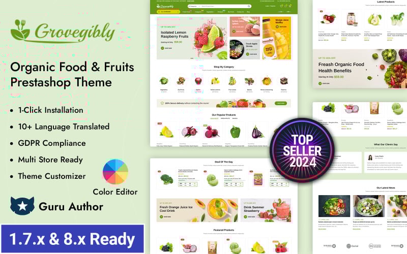 grovegibly organic food amp grocery store prestashop responsive theme original