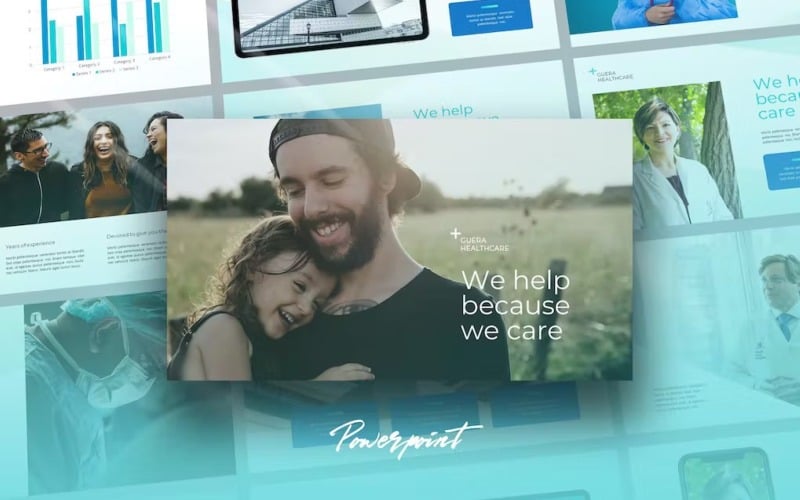 guera healthcare theme powerpoint template original