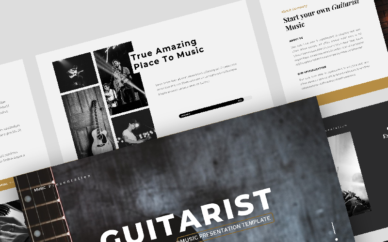 guitarist music powerpoint template original