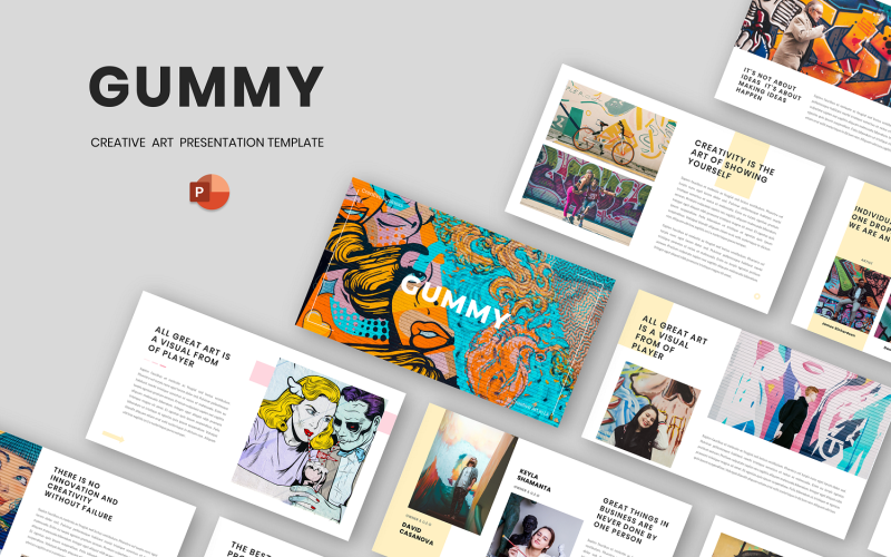 gummy creative art powerpoint template original