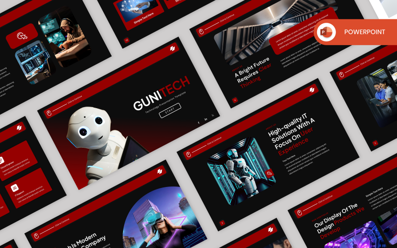 gunitech technology powerpoint template original