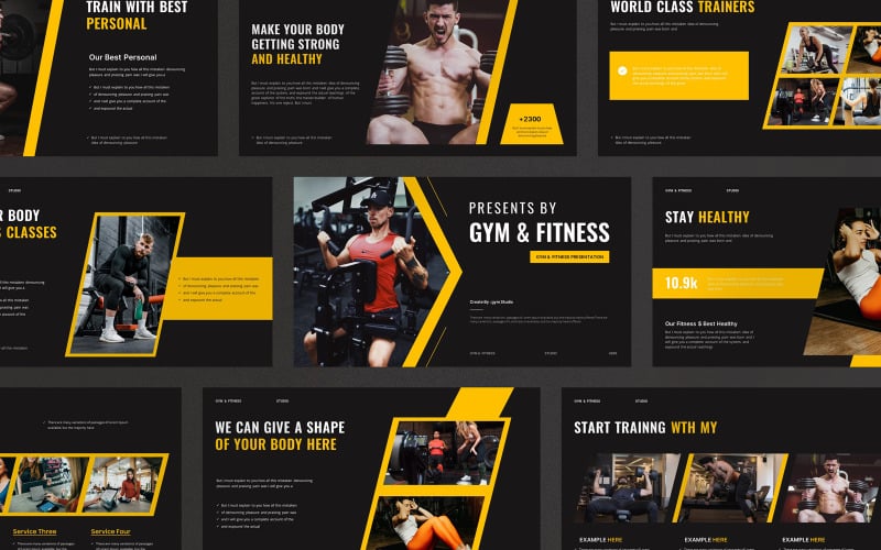 gym amp fitness presentation template original