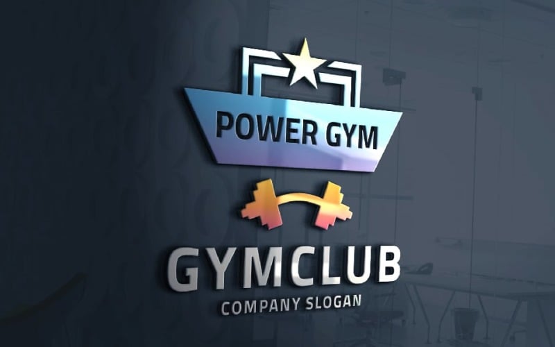 gym club pro saloon logo template original