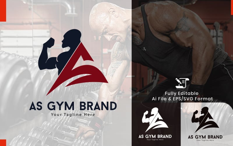 gym fitness brand logo template original
