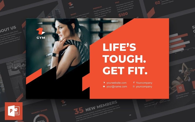 gym presentation powerpoint template original