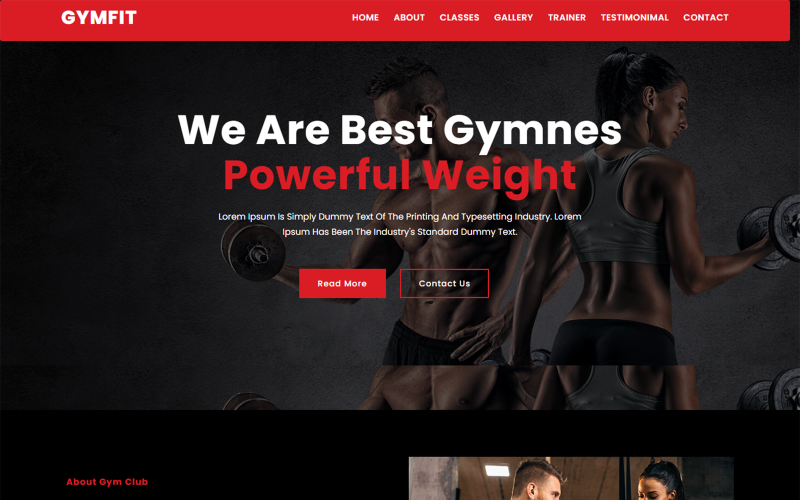 gymfit gym amp fitness landing page template original