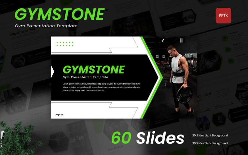 gymstone gym powerpoint template original