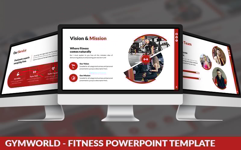 gymworld fitness powerpoint template original