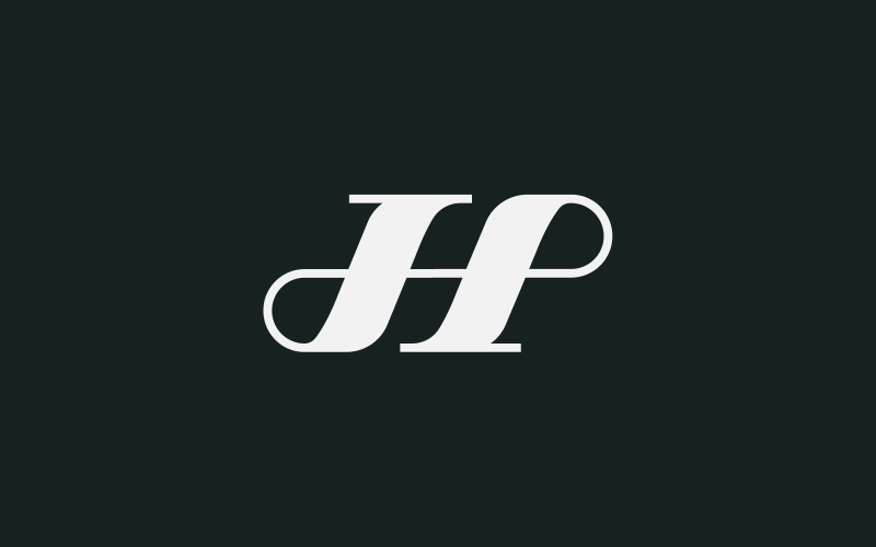 h or hp letter minimal logo design template original