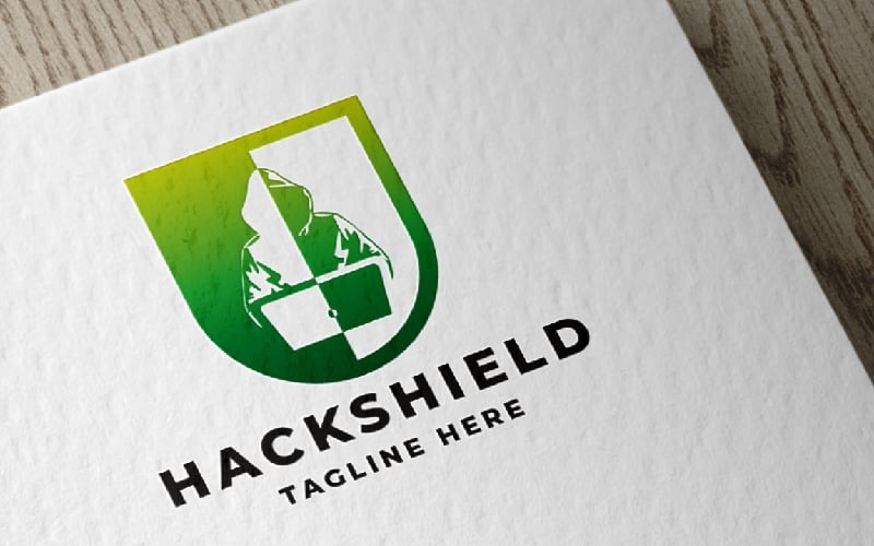 hacker shield pro logo template original