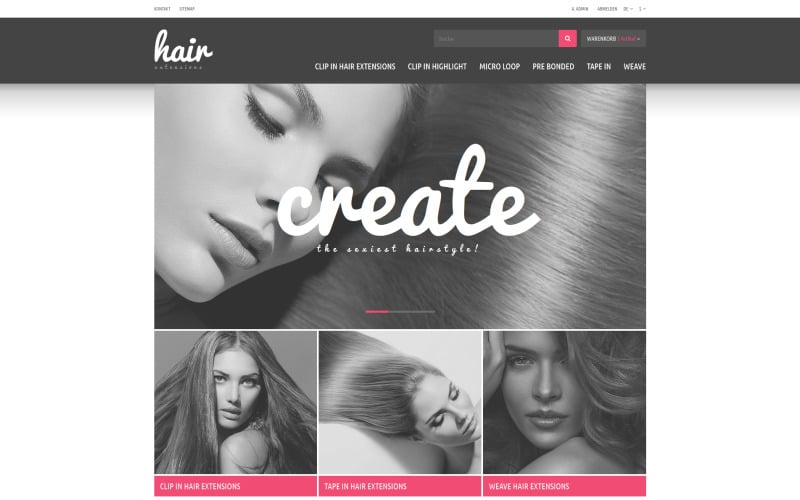 hair extensions store prestashop theme original