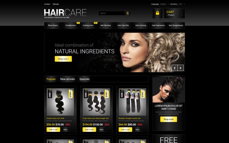 hair studio prestashop theme original
