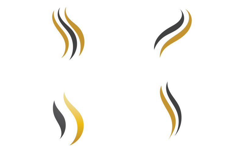 hair wave style black and gold logo v original