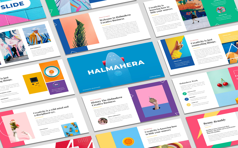 halmahera creative business amp pop art powerpoint template original