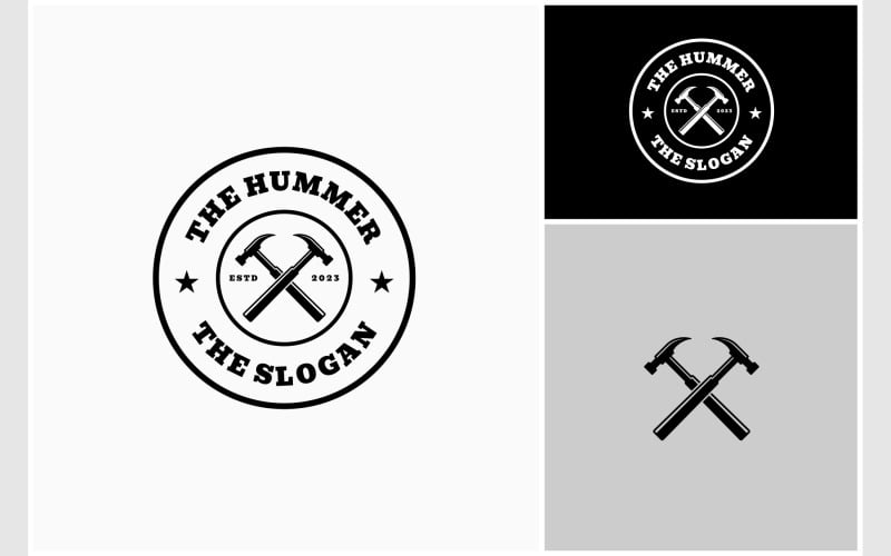 hammer handyman emblem logo original