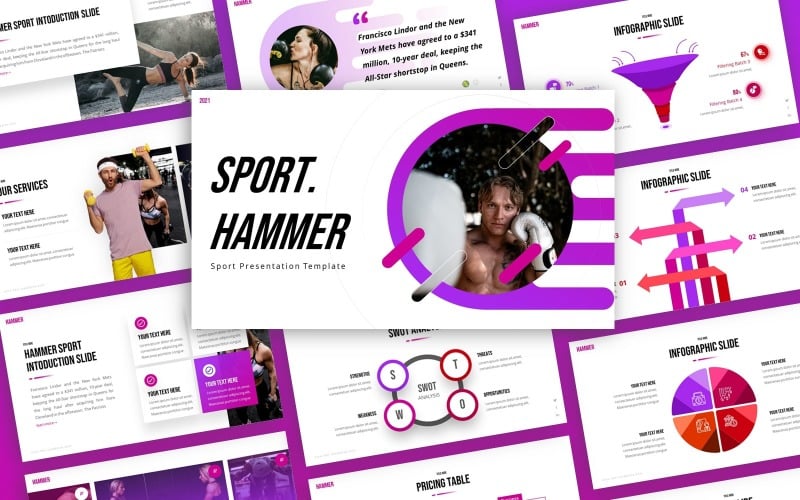 hammer sport multipurpose powerpoint template original