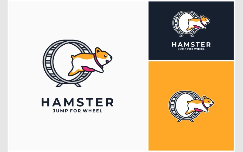 hamster wheel mascot logo original