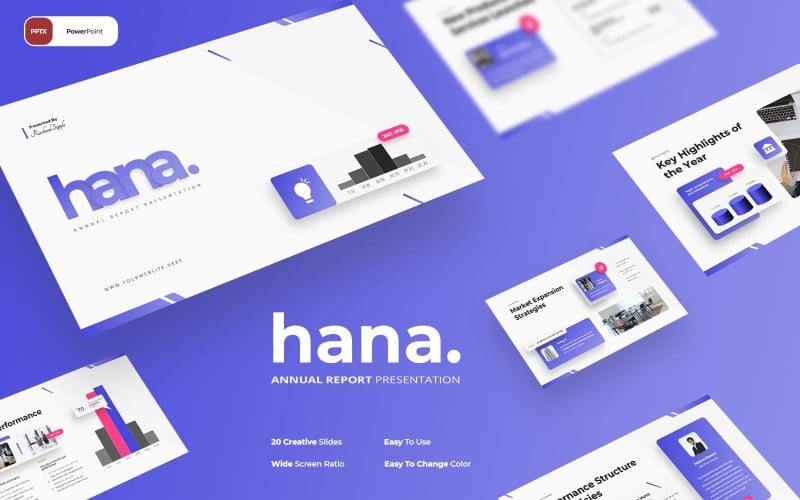 hana annual report powerpoint template original