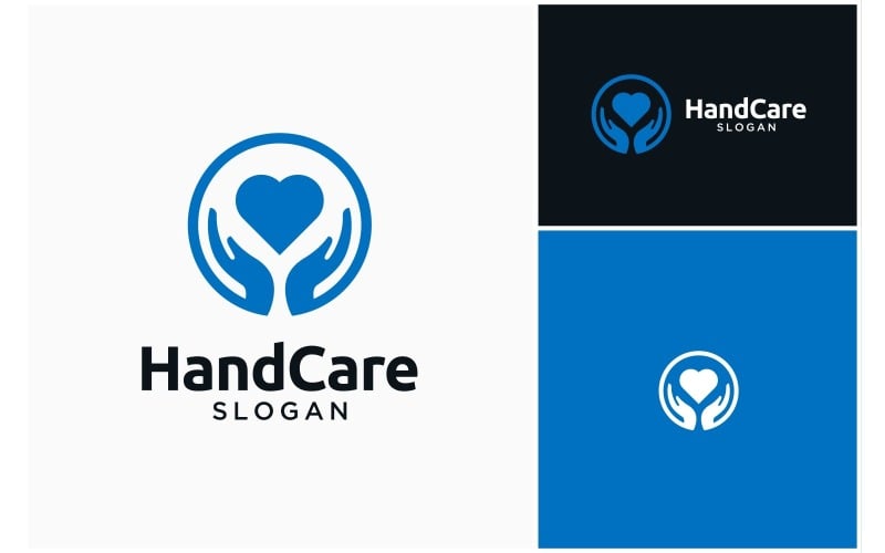 hand giving love heart care logo original