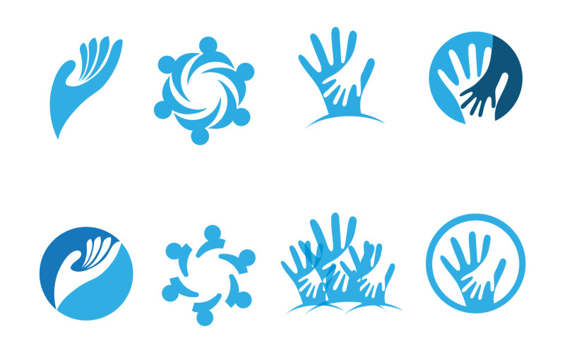 hand logo and symbol icon vector original