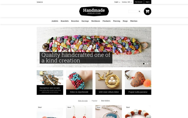 handmade jewelry prestashop theme original