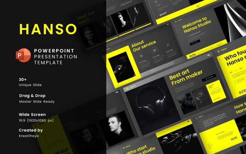 hanso business powerpoint template original