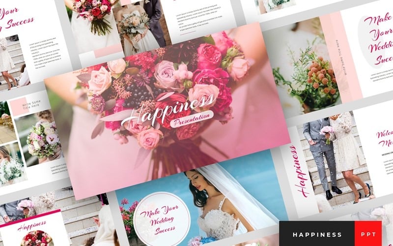 happiness wedding powerpoint template original