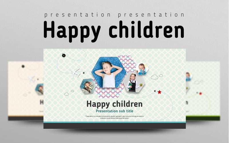 happy children powerpoint template original