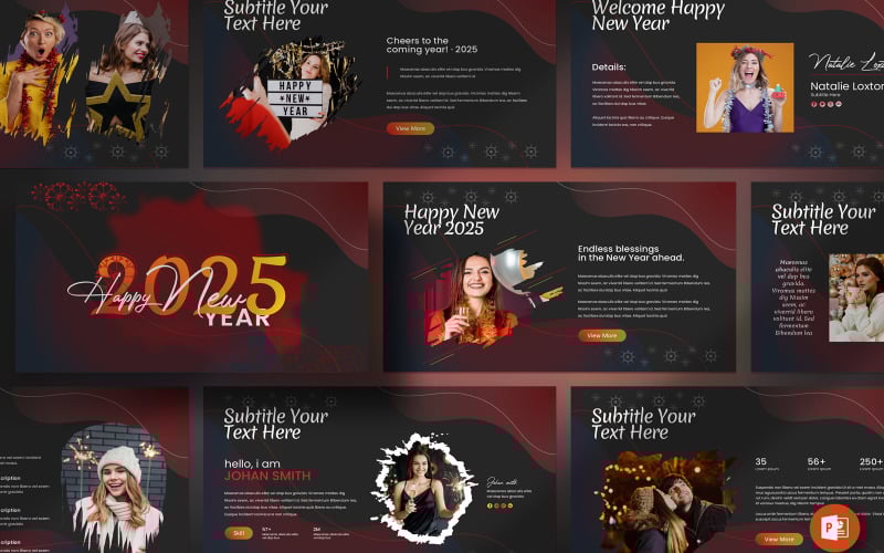 happy new year presentation template original