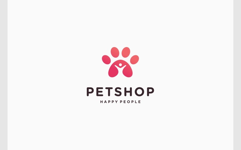 happy people footprint pet logo original
