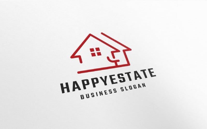 happy real estate professional logo original