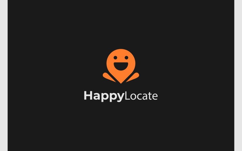 happy smile location place logo original
