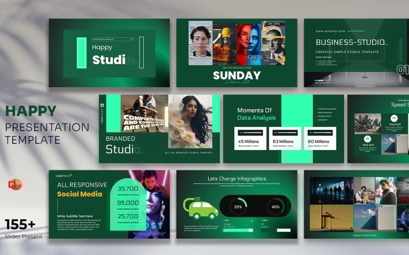 happy studio plan powerpoint presentation template original