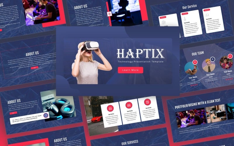 haptix technology multipurpose powerpoint template original