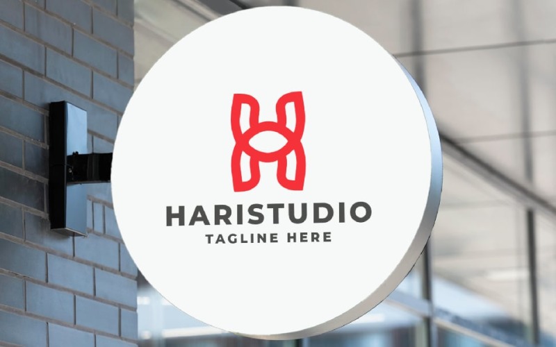 hari studio letter h pro logo template original