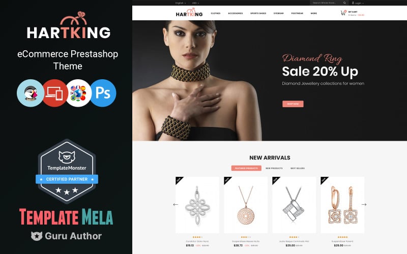 hartking jewelry shop prestashop theme original