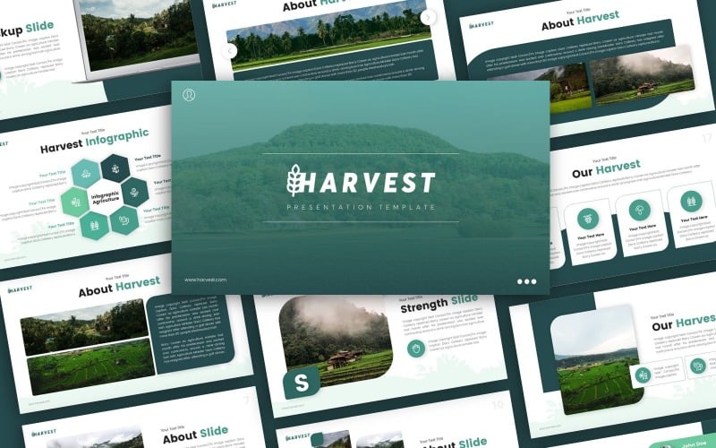 harvest agriculture presentation powerpoint template original