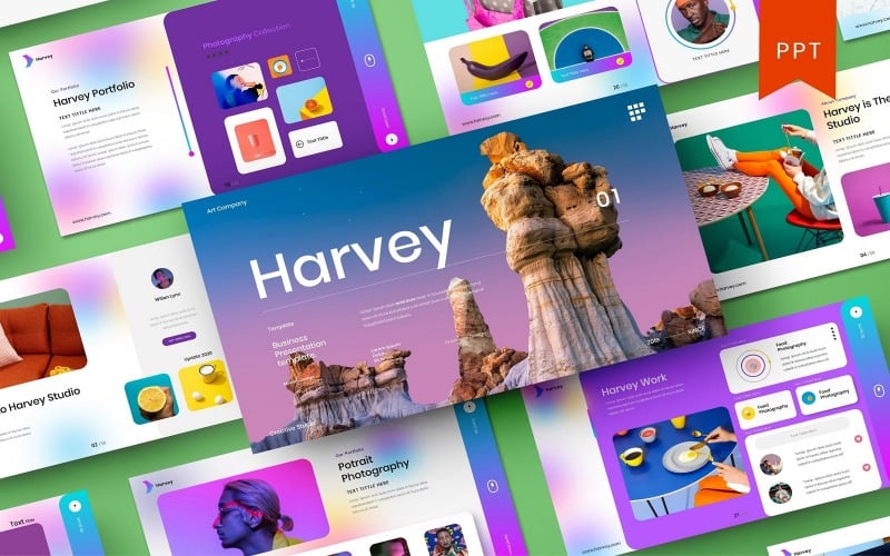 harvey business powerpoint template original