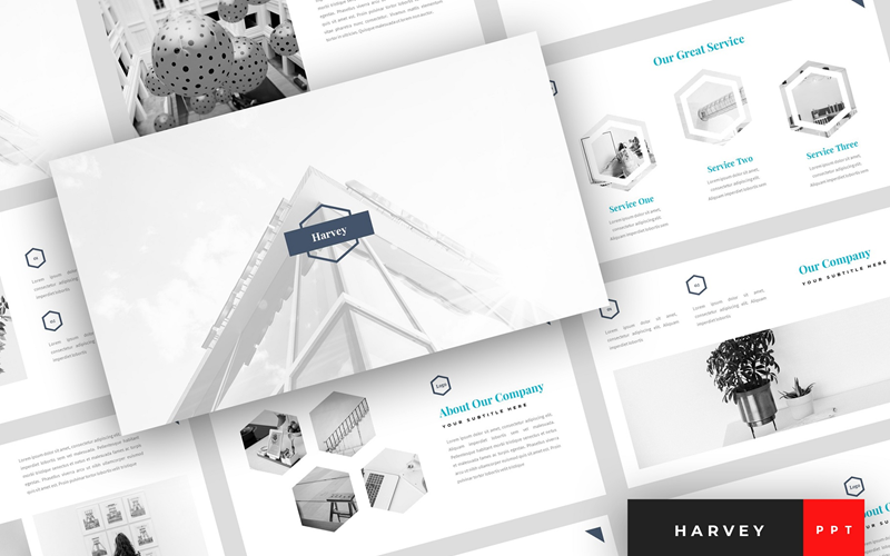 harvey creative presentation powerpoint template original