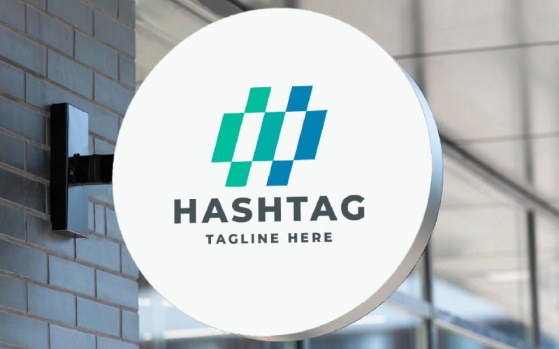 hashtag data pro logo template original