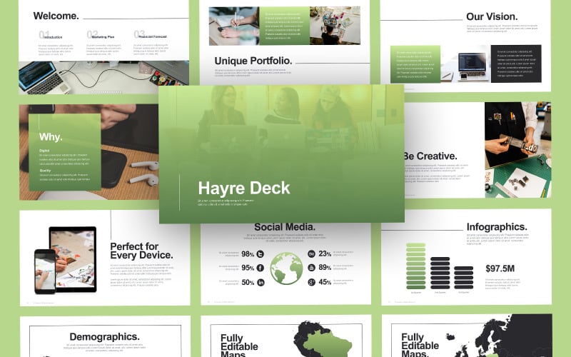 hayre modern business powerpoint template original