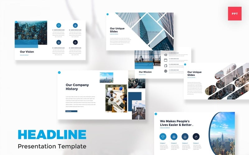 headline creative powerpoint template original