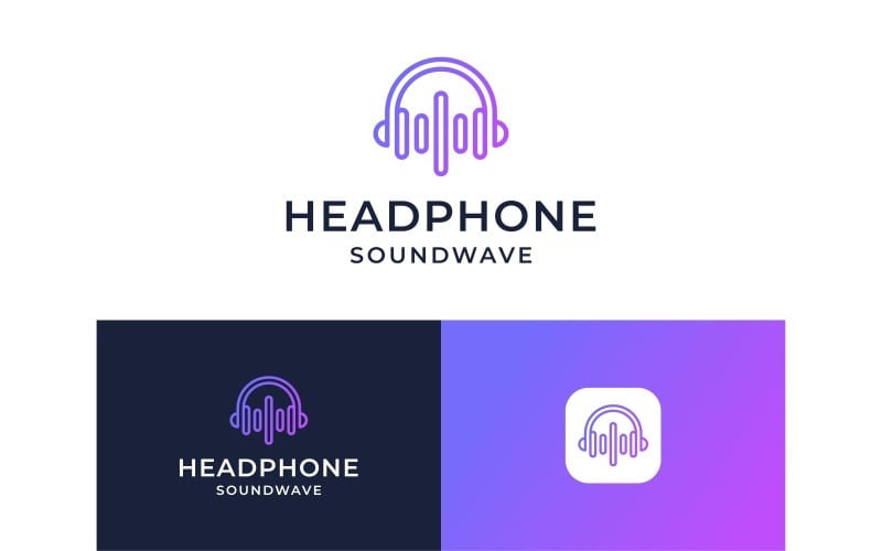 headphone sound audio music logo original